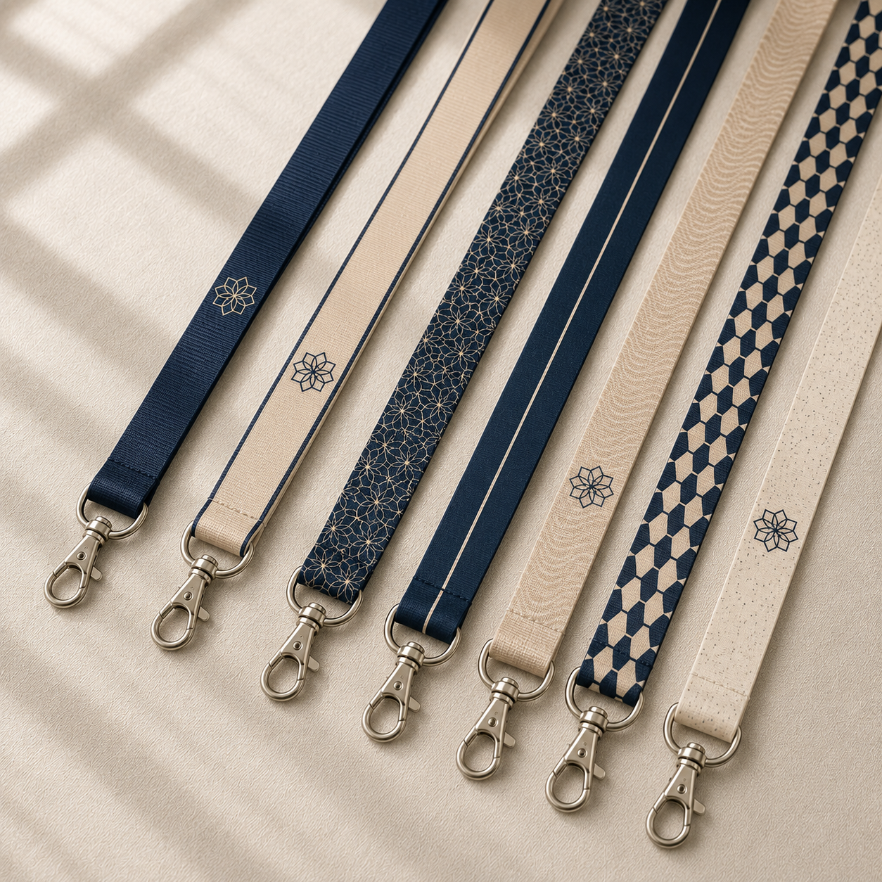 Full-color custom lanyards with metal hardware