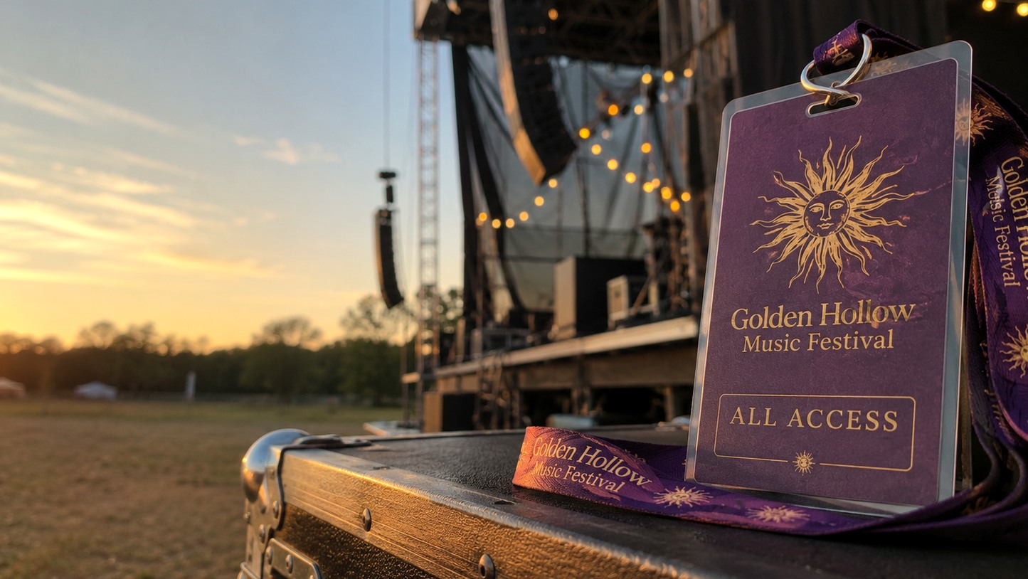 Custom printed event credentials with logo