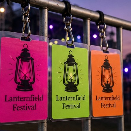 Customized event credentials for festivals and concerts