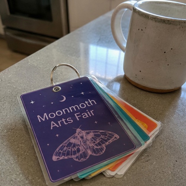 Event credentials with logo — customer photo